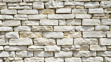 Obraz premium White stone wall. Generative Ai