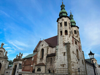 View of the St. Andrew's church on a summer day. Krakow.Poland.