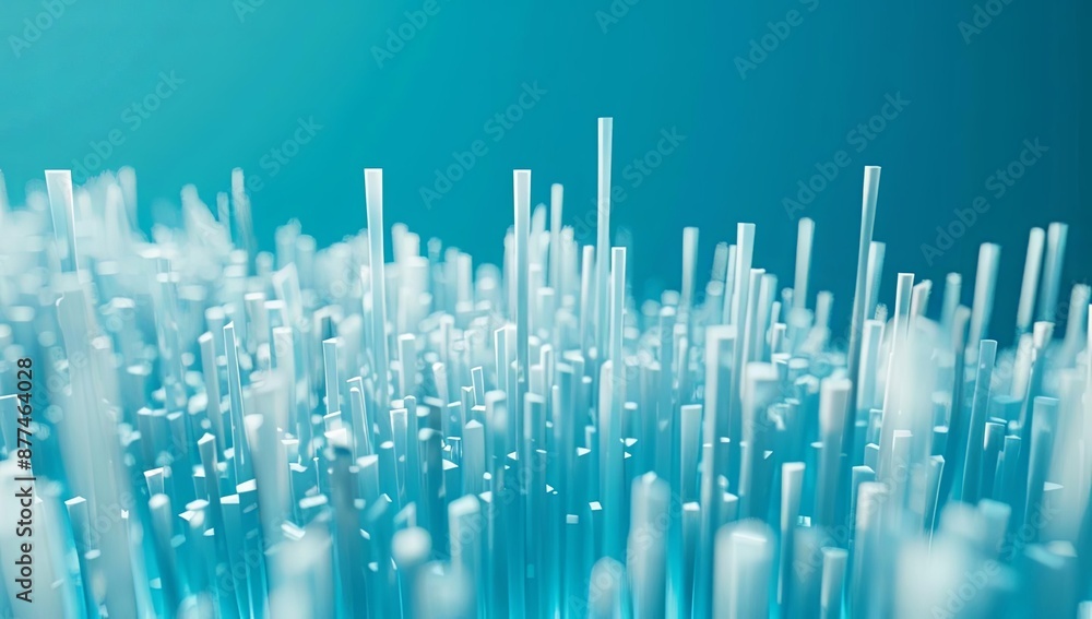 Poster abstract digital technology background with cyan color scheme