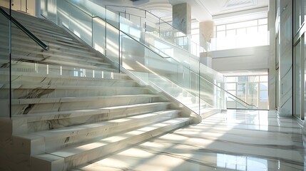 escalator in a building