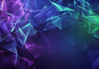 Colorful Abstract Geometric Background with Neon Purple and Blue
