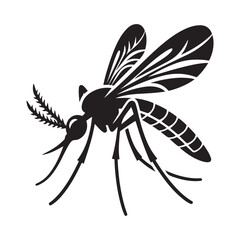 Mosquito silhouette vector illustration