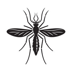 Mosquito silhouette vector illustration