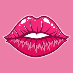 lipstick kiss with lips print set, lipstick lips, red lips print vector, Female red lipstick kiss