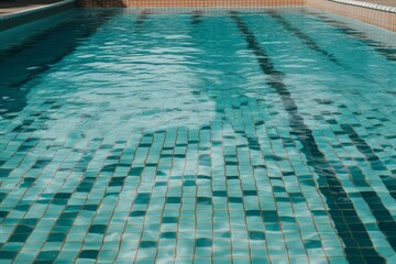 Obraz premium Inviting Water pool view. Party blue. Generate Ai