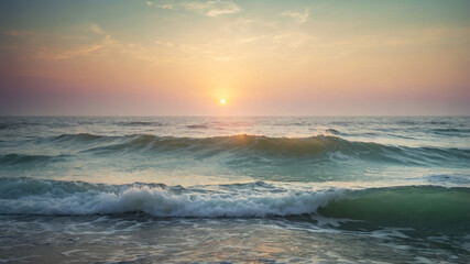 Fototapeta premium Sunset over the sea