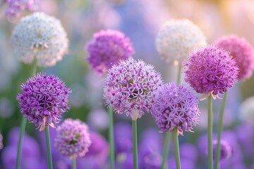 Obraz premium Vibrant Allium Flowers in Full Bloom