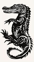 Fototapeta premium Vector of crocodile design on white background 