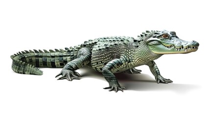 Naklejka premium Vector of crocodile design on white background 