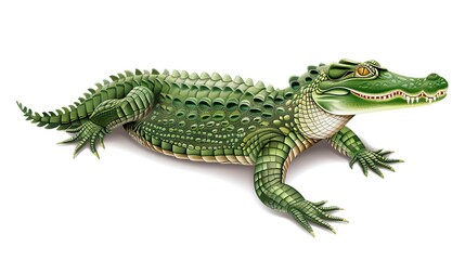 Vector of crocodile design on white background 