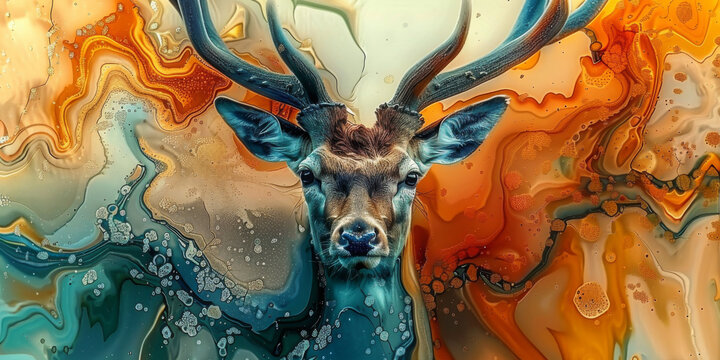 deer - abstract animal art