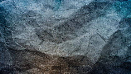 Fototapeta premium black crumpled paper texture blank dark background with creases