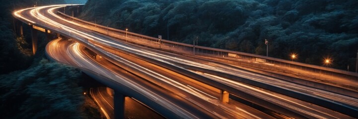 Fototapeta premium Abstract images of roads and routes, emphasizing direction and purpose.