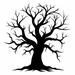 silhouette of a tree,gothic tree for Halloween vector