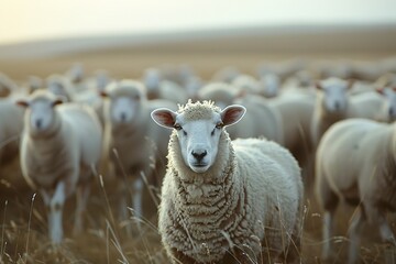 Fototapeta premium Sheep in the field 