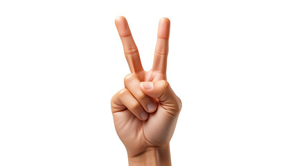 Hand Peace Sign Gesture, Transparent PNG, Graphic Reource