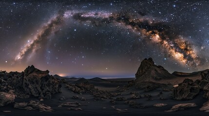 Milky way from Lanzarote (Canary Islands). Spain