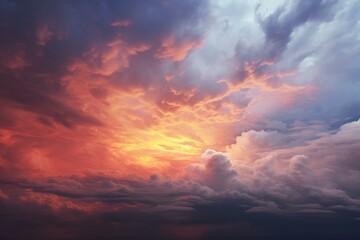 Fototapeta premium Mesmerizing Thunder sky lights clouds. Rain strong. Generate Ai