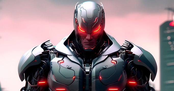 Abstract futuristic dark cyborg background
