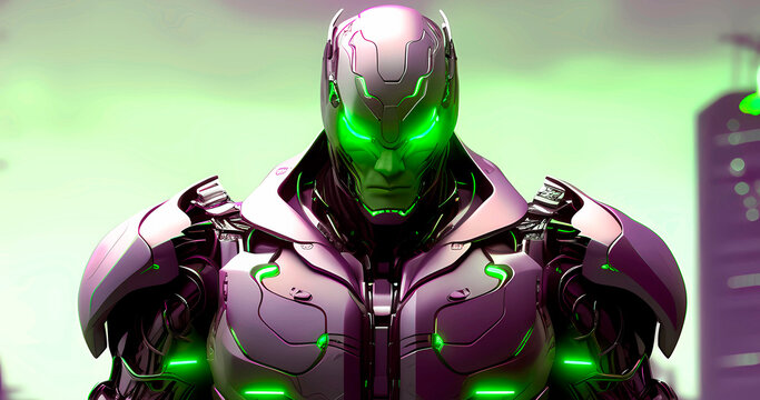 Abstract futuristic dark cyborg background