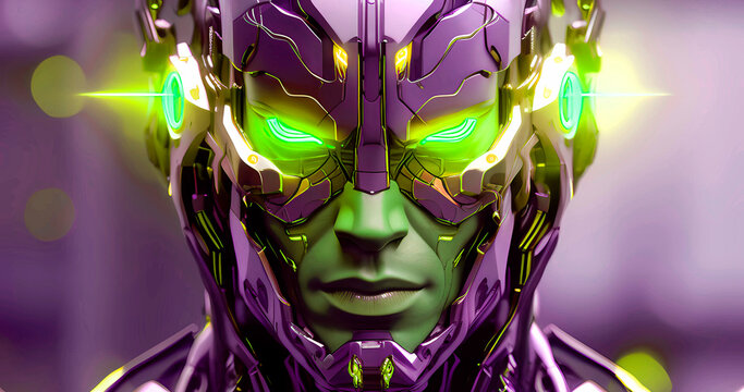 Abstract futuristic dark cyborg background