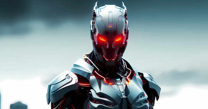 Abstract futuristic dark cyborg background