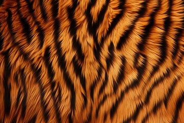 Intricate Tiger fur background. Leather hair. Generate Ai