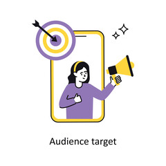 Audience target vector Flat Design illustration. Symbol on White background EPS 10 File 