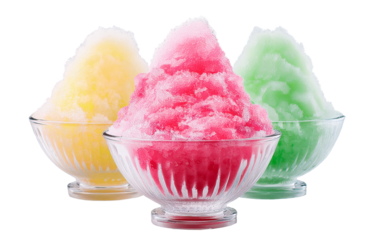 夏の風物詩　かき氷（いちご、レモン、メロン）