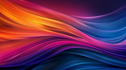 Create a vibrant, gradient background with smooth transitions of colors, featuring a prominent abstract shape in the center, leaving ample copy space for text, focus cover all adject, deep depth of