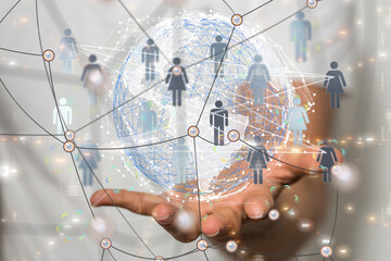 Business intelligence analyst dashboard on virtual
