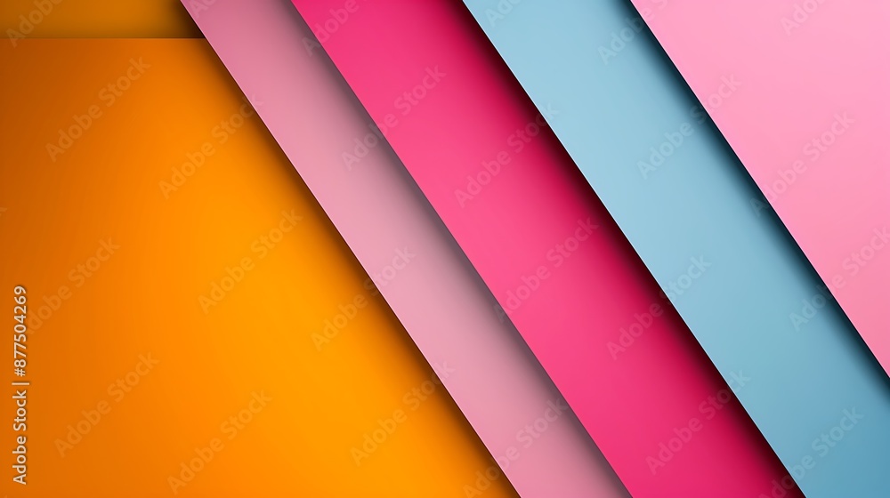 Poster create a bright, cheerful background with playful, overlapping shapes and a vibrant color scheme, le