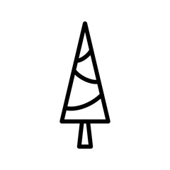 Christmas tree line icon with simple and modern design