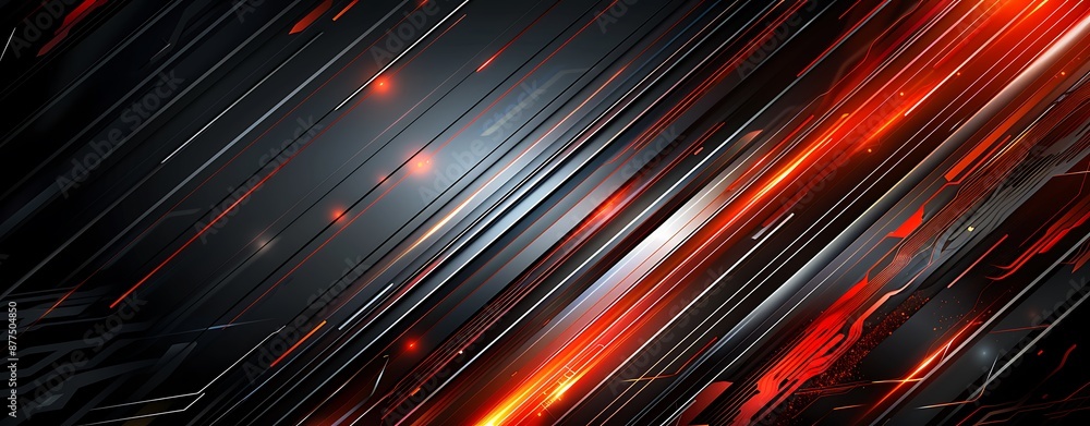 Poster design a modern, tech-inspired background with sleek, angular shapes and a futuristic color scheme, 
