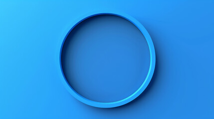 A solitary blue circle on a matching blue background, evoking calmness, simplicity, and balance in its minimalist geometric design.