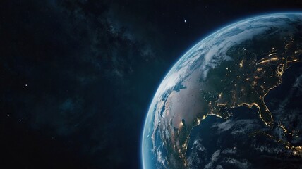 earth from the space background photo
