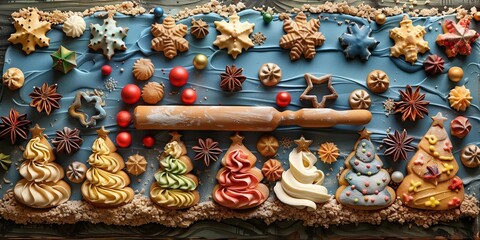 Colorful Sugar Cookie Decorating, generative ai