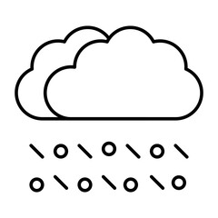 Snowstorm Vector Line Icon