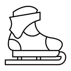Ice Skate Vector Line Icon