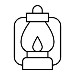 Lantern Vector Line Icon