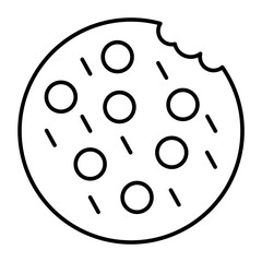 Cookie Vector Line Icon