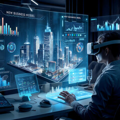 Wearable Vr Smart Glasses Virtual Reality Technology To Experience The Future Of Science Fiction