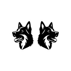 Dog vector silhouette illustration