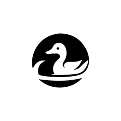 Duck silhouette design vector eps