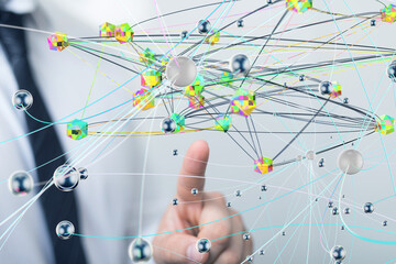 conference Digital Network and data concept 3d