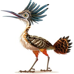 Fototapeta premium Roadrunner Vintage fashion cartoon isolated whitebackground