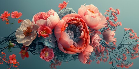 Floral Anatomy: A Unique Composition, generative ai