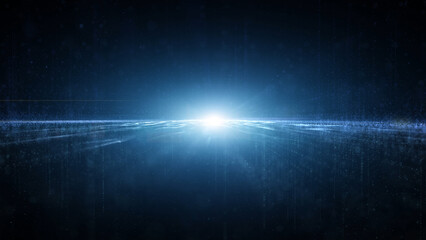 Futuristic shiny digital abstract road network copy space illustration background. Concept technology.	
