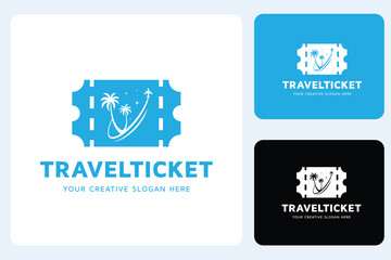 Travel Ticket Logo Design Template