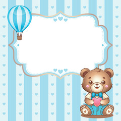 Baby Blue Cute Balloon Bear